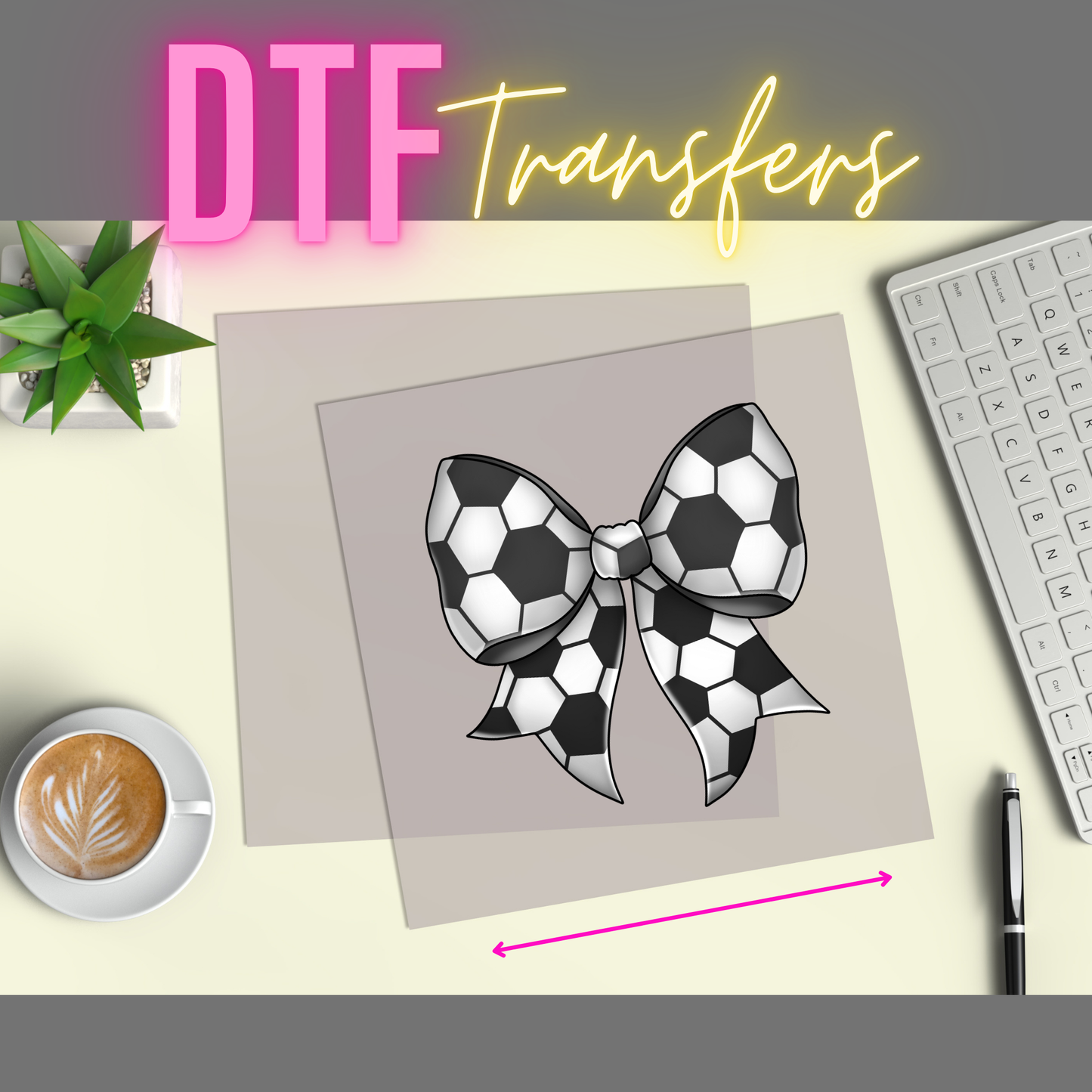DTF Direct to Film - Coquette Soccer