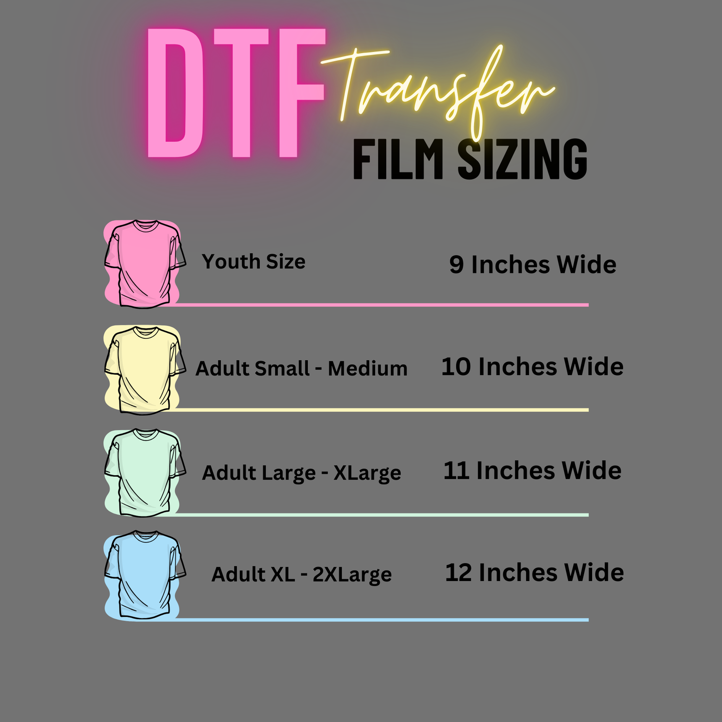 DTF Direct to Film - Bridesmaid Shirts