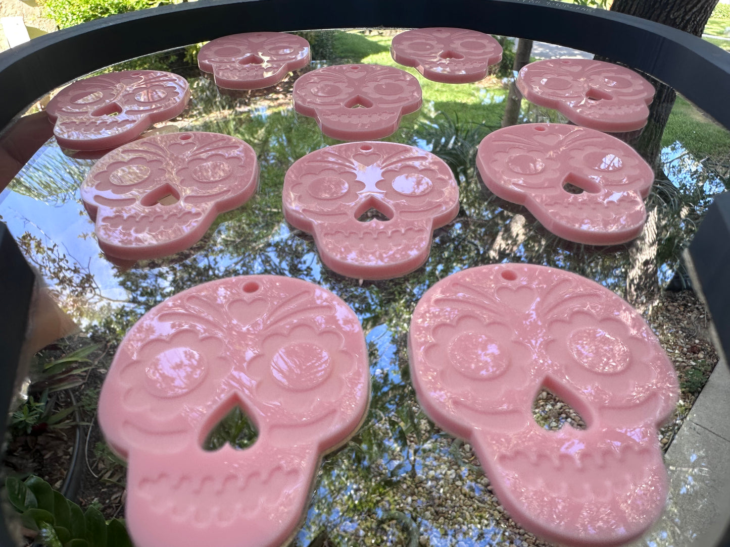 Sugar Skull Calveras silicone mold 5 pair earring palette for epoxy resin