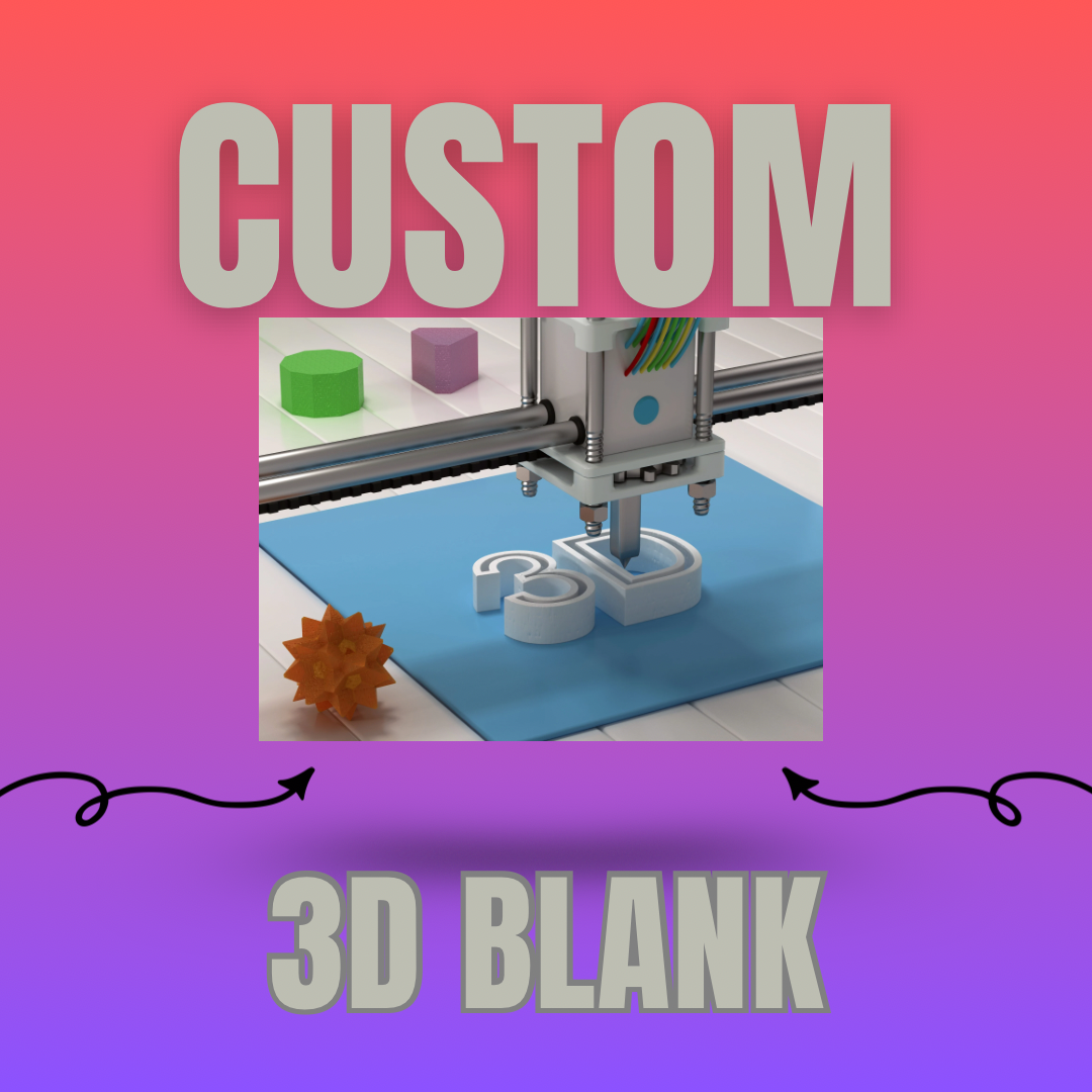 Custom Pour-Ready 3D Printed Piece | Choose Size | Resin Domed & Sealed