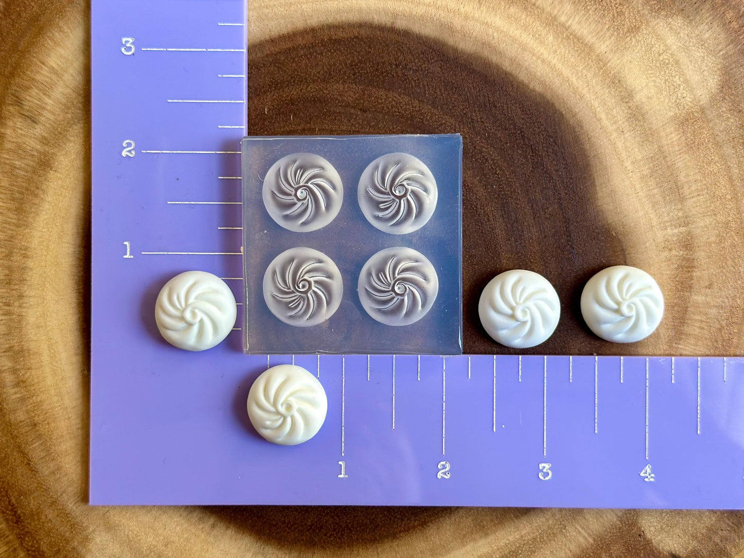 Dumpling/Bao cabochon translucent silicone mold(mold only) - DIY cabochons, cabs, scrapbook embellishments, DIY keycaps