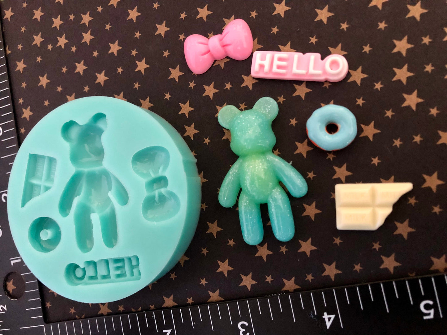Kawaii Cabochons silicone mold- DIY keyboard caps charms, resin charms, decoden