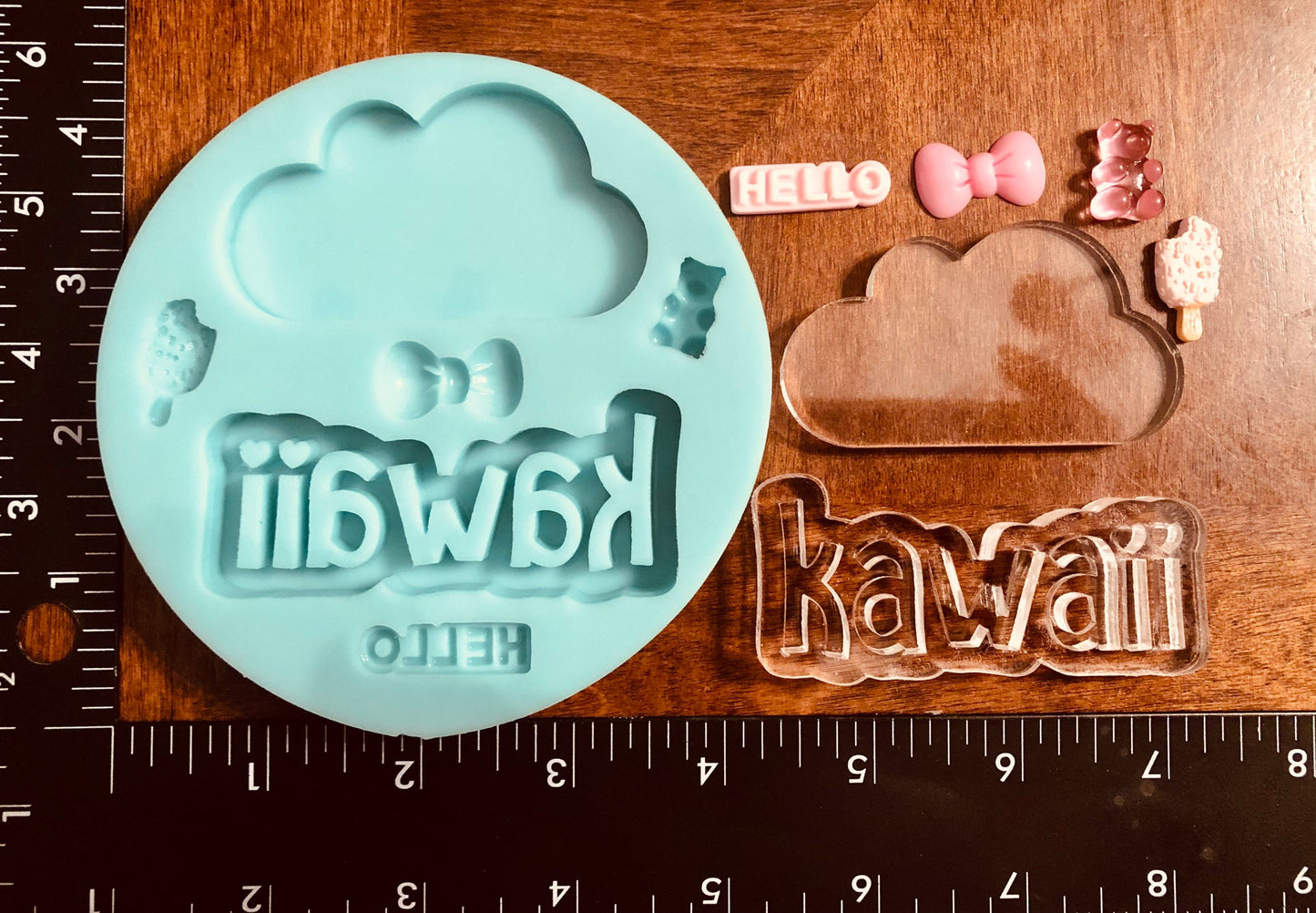 Kawaii Palette- Cabochons, cloud mold, bow mold, ice cream mold, bow mold