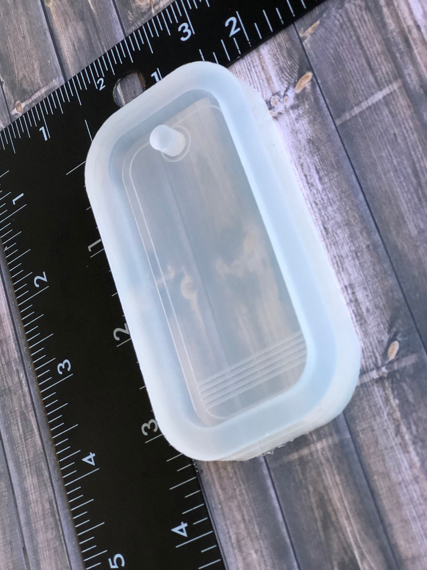 Rectangle Keychain silicone Mold for resin - DIY keychain - Translucent silicone UV resin