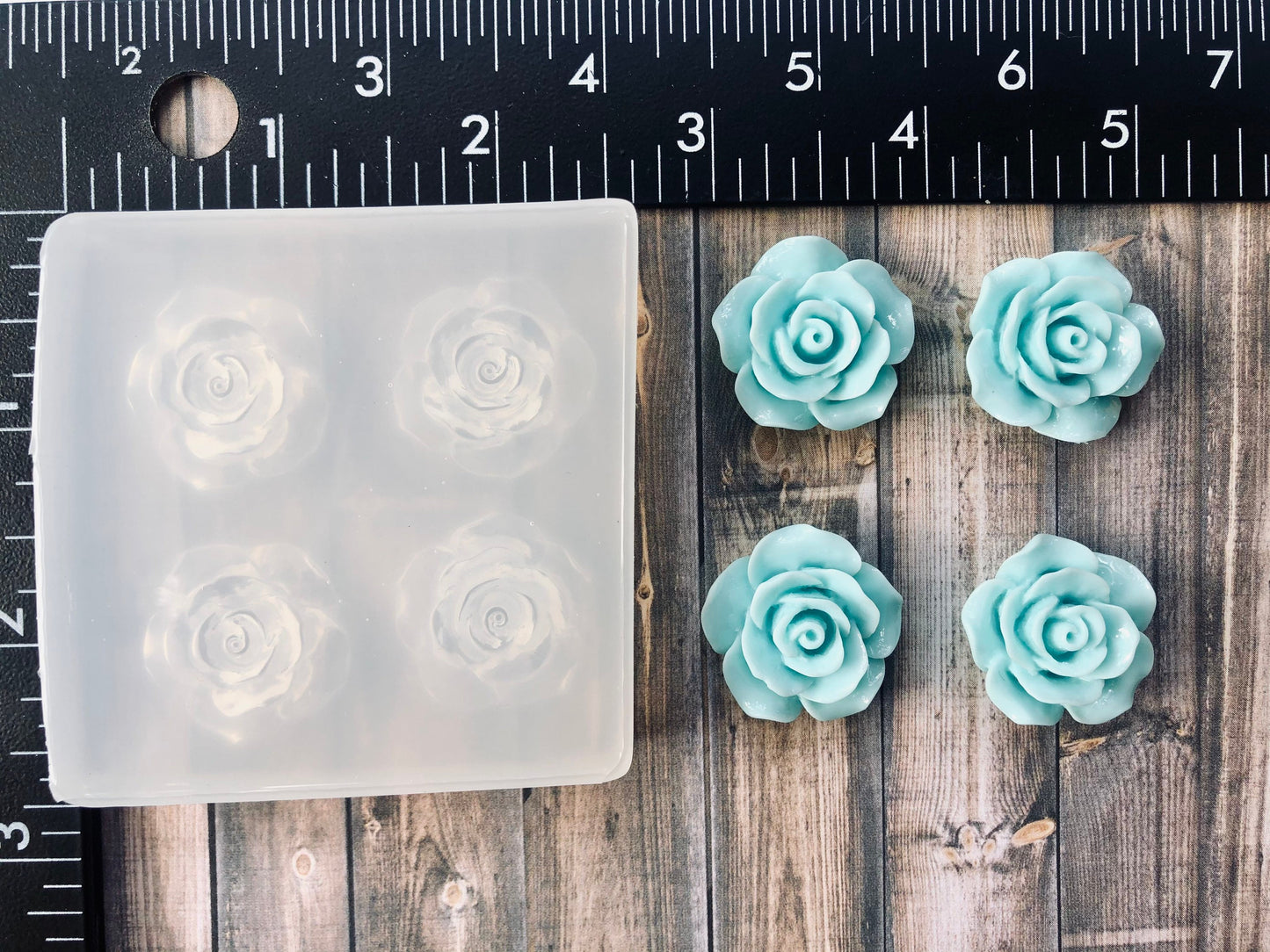 Rose cabochon translucent silicone palette (mold only) - UV resin/ epoxy - diy cabochon, scrapbook embellishment, diy keycaps, Kawaii cabs
