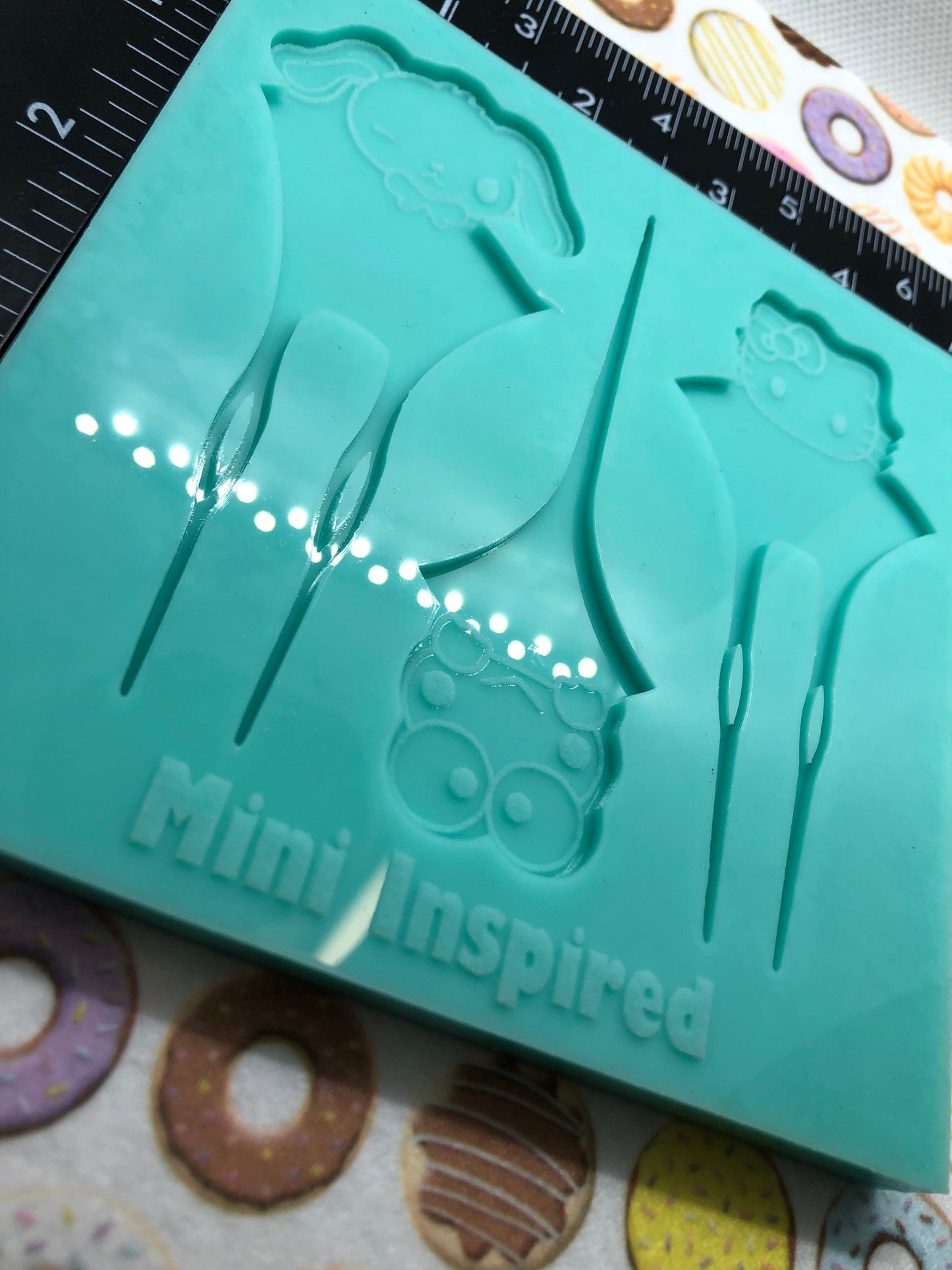 Cute character hair clips silicone mold for resin - bunny,frog,cat