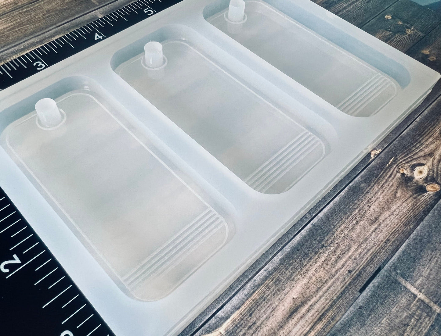 Rectangle keychain 3 mold palette - 3” height - Epoxy/ UV resin mold