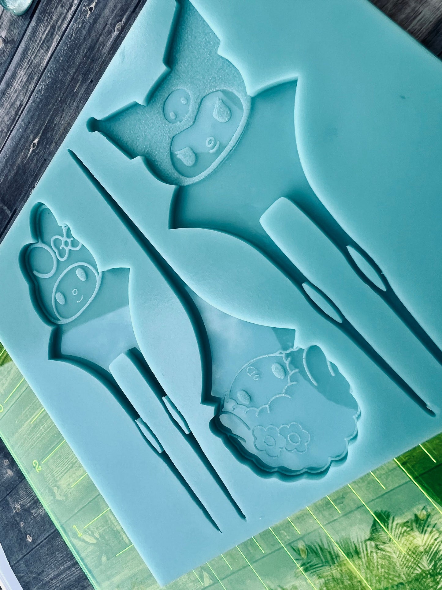 Cute character hair clips silicone mold for resin - bunny,sheep, DIY hair accessories