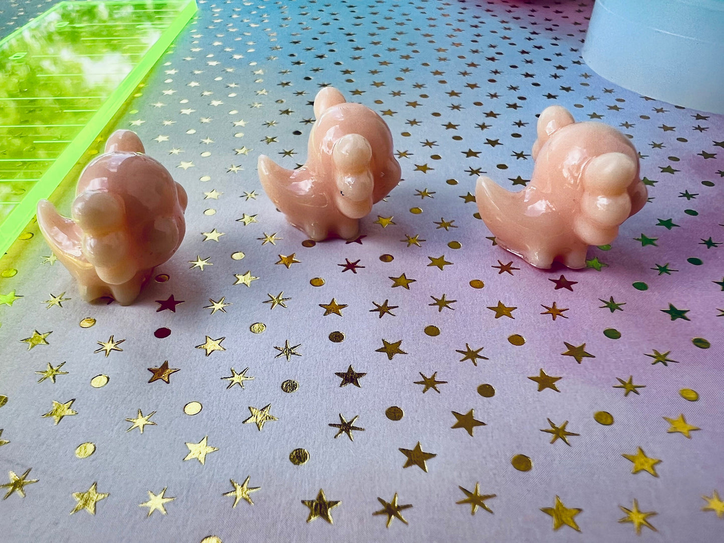3D printed Chibi Axolotls silicone mold for UV resin approximately less and 1 inch