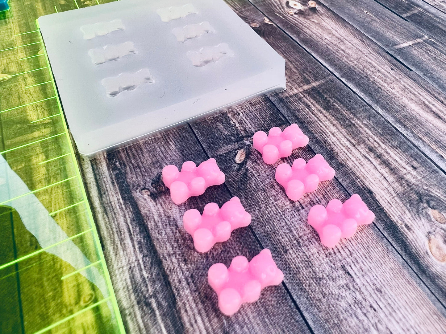 Mini Gummy Bear silicone mold for UV resin