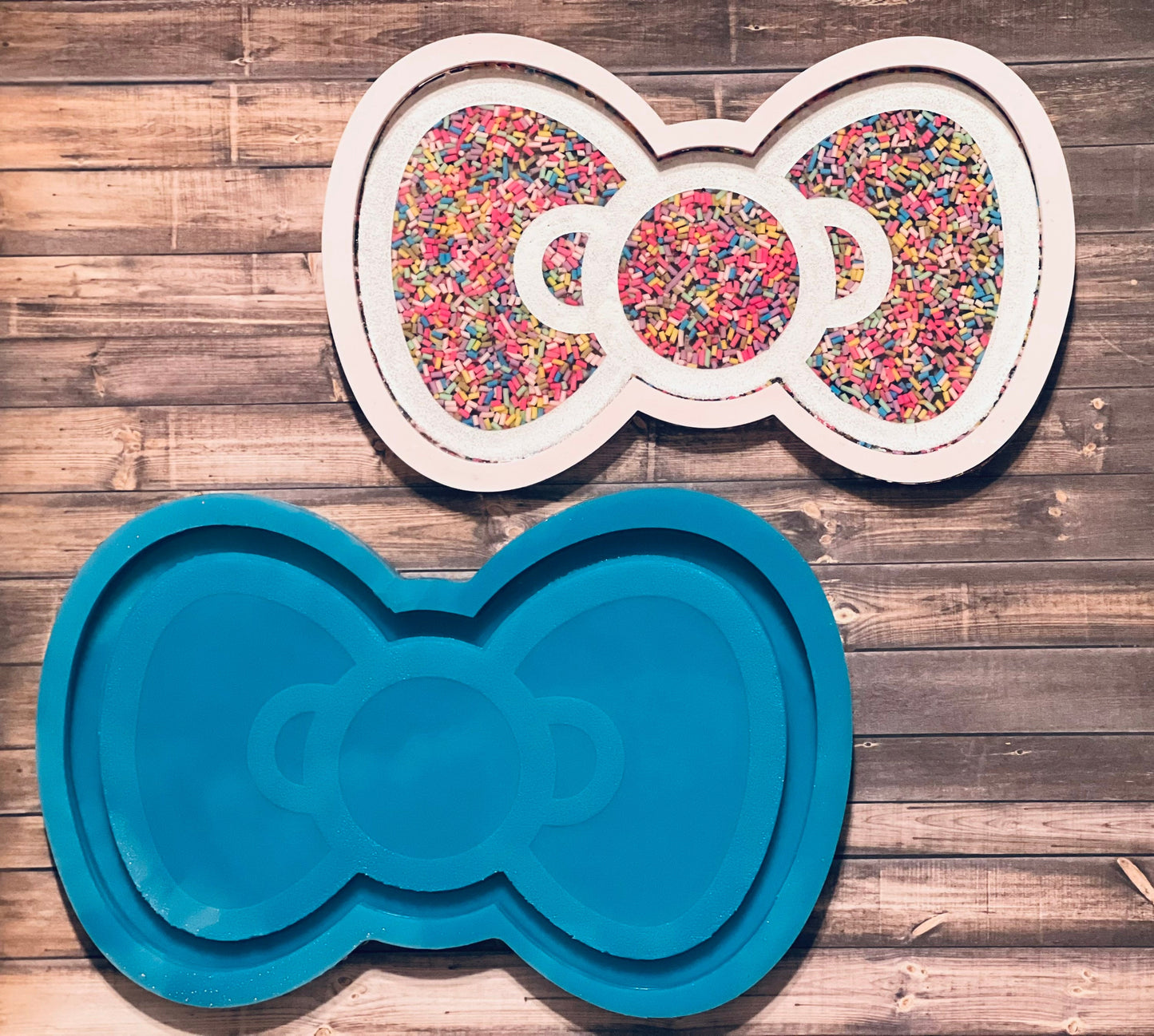 Giant Bow Trinket Tray silicone molds for epoxy resin - DIY trinket Tray- Giant shaker mold