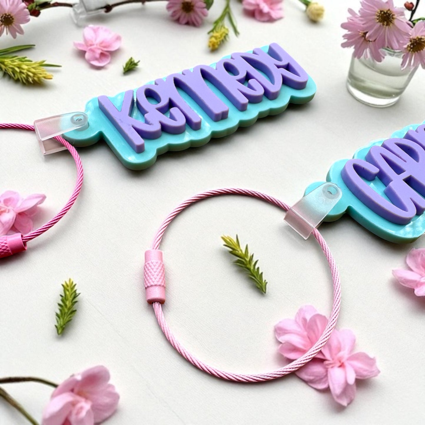 Custom Name bag tag, Acrylic Keychain, diaper bag name