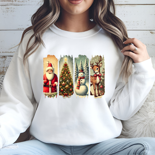 DTF Direct to Film Vintage Christmas Brushstrokes