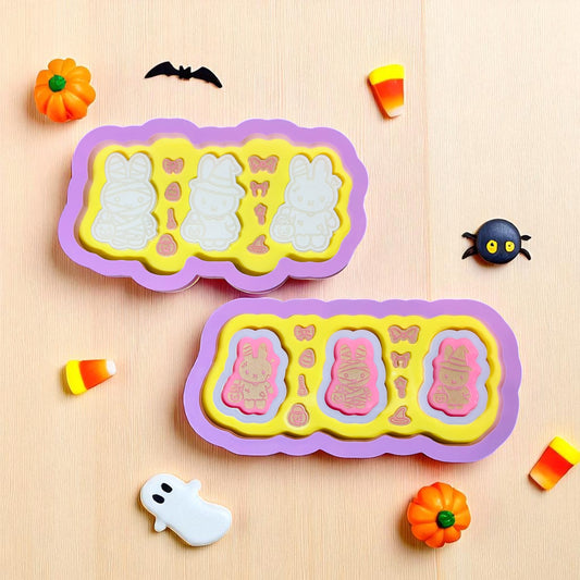 Halloween cute bunny  Inspired Silicone Mold – Flat & Shaker Resin Mold