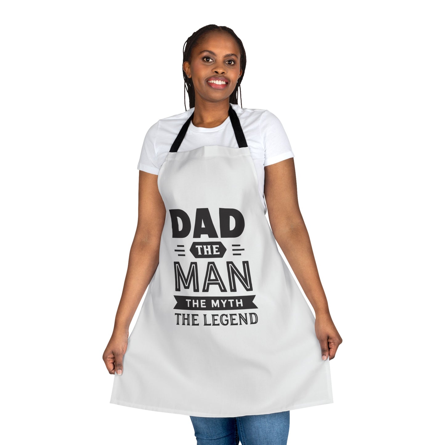 Apron, 5-Color Straps (AOP) - Dad the Legend, Grill Master