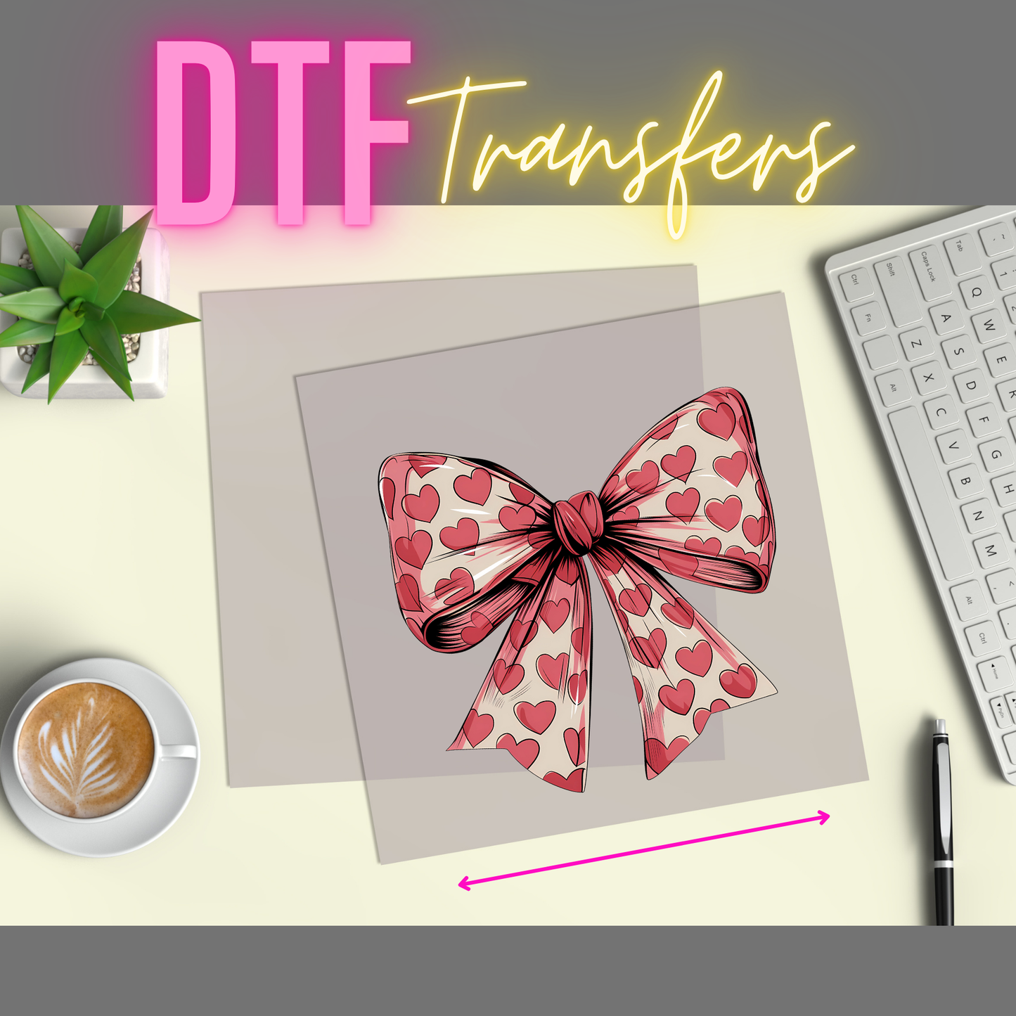 DTF Direct to Film Transfer - Coquette Hearts - Valentines Day Shirts