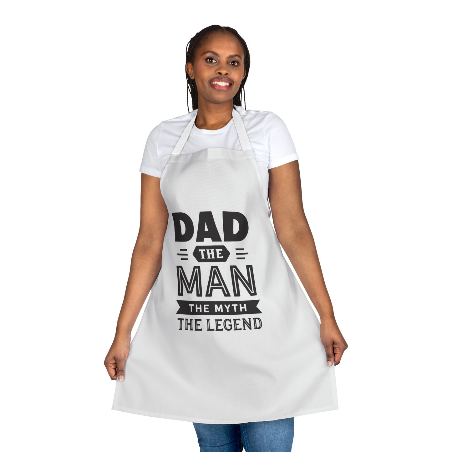 Apron, 5-Color Straps (AOP) - Dad the Legend, Grill Master