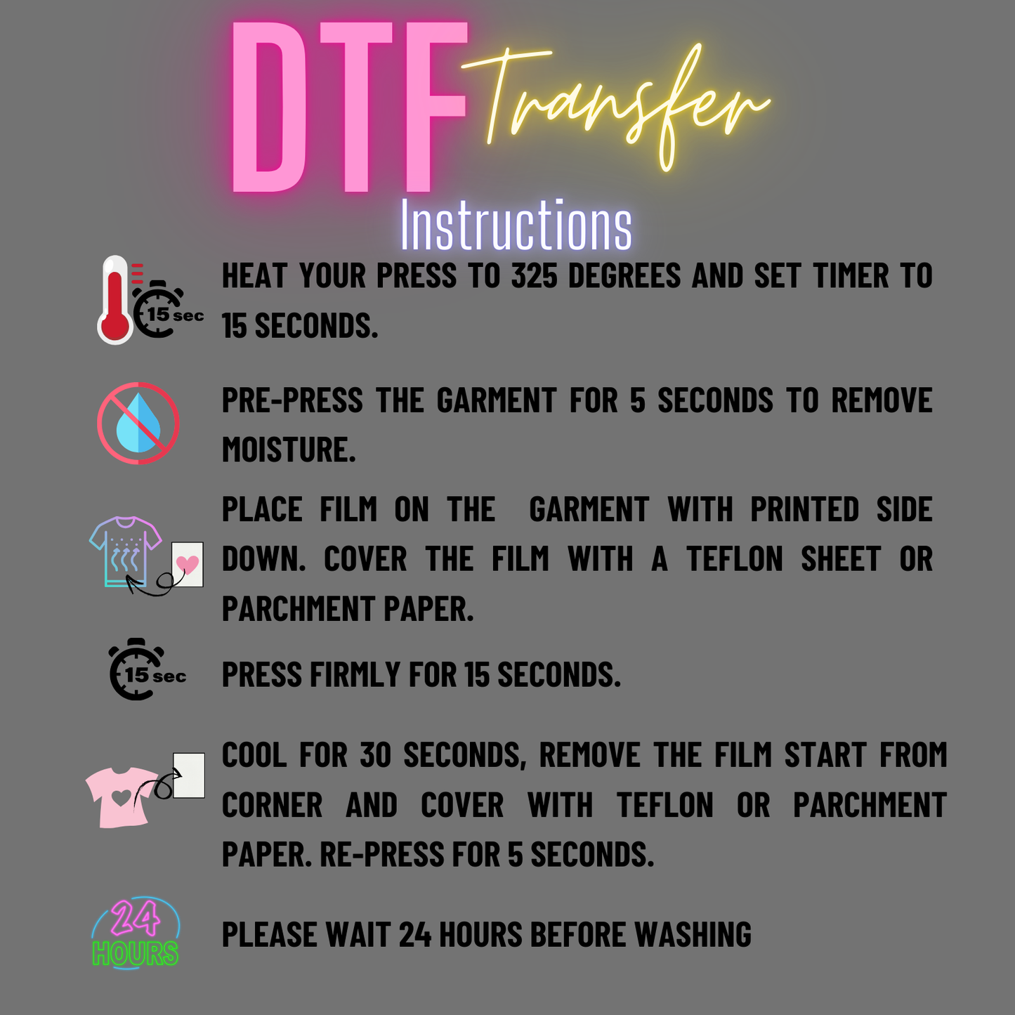 DTF Direct to Film - Your Custom Logo, Personalized Pictures