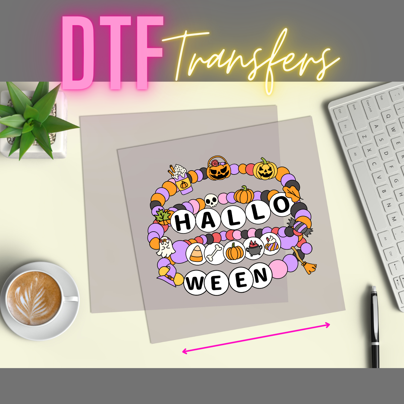 DTF Direct to Film - Halloween Bracelet