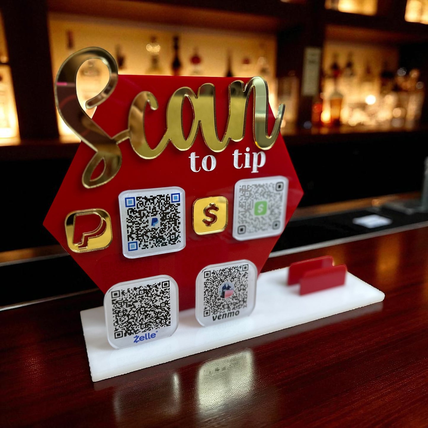 Custom QR Code Payment & Social Media Sign – Small Business Checkout Display for Market Vendors