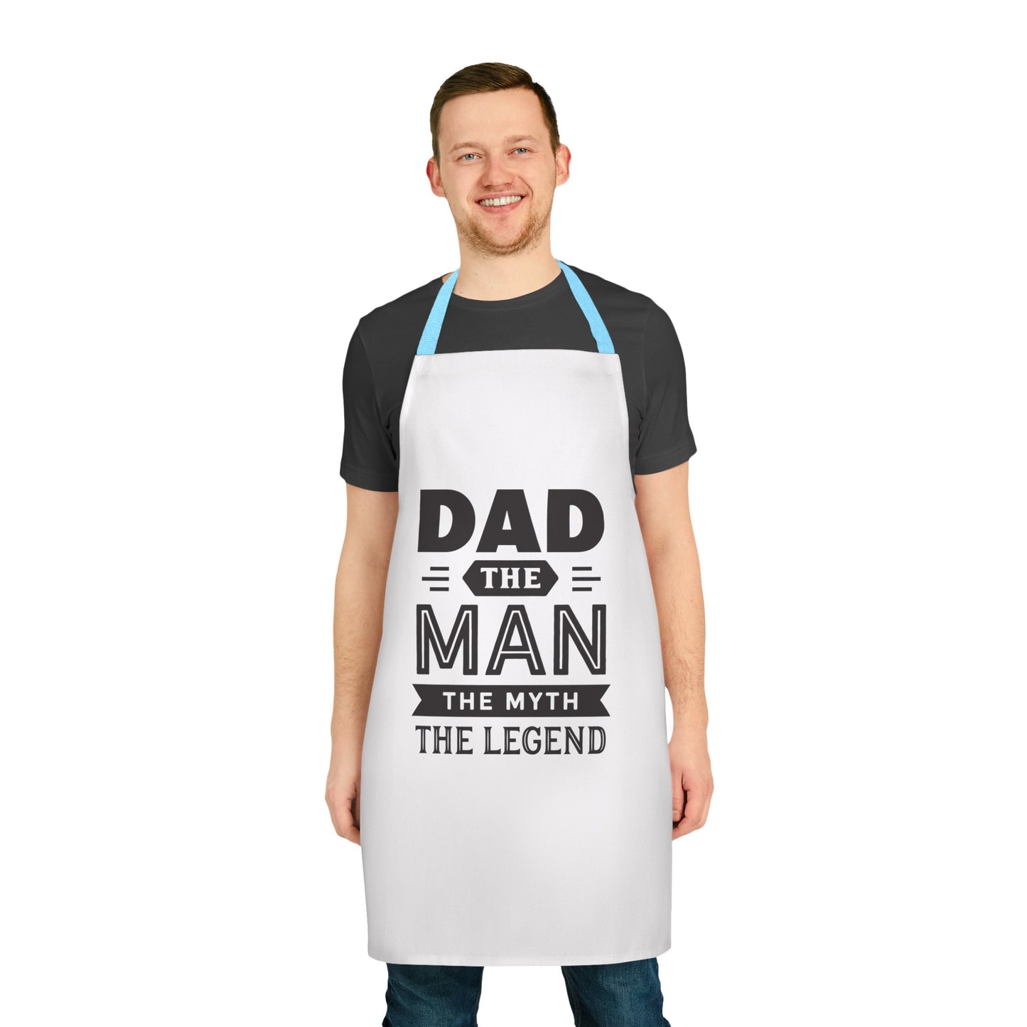 Apron, 5-Color Straps (AOP) - Dad the Legend, Grill Master