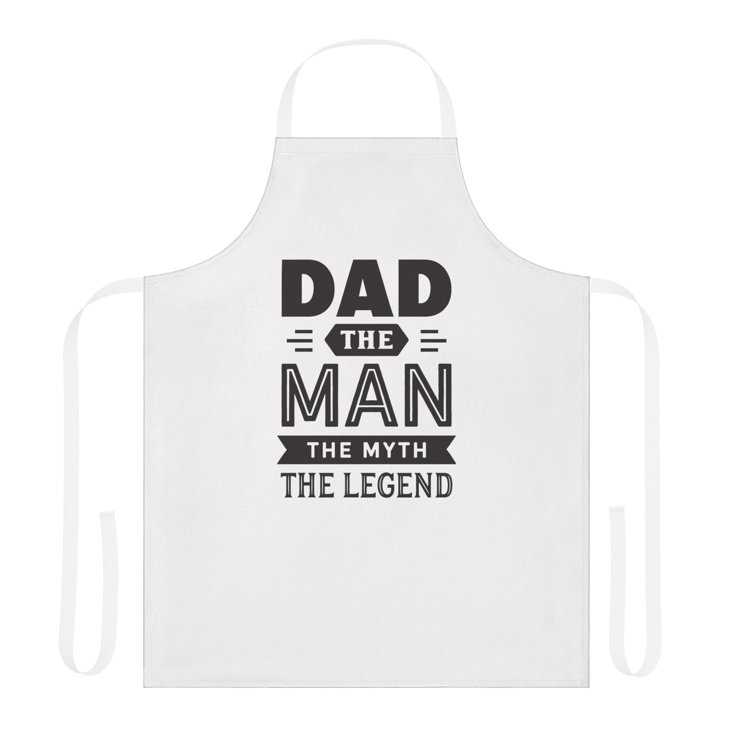 Apron, 5-Color Straps (AOP) - Dad the Legend, Grill Master