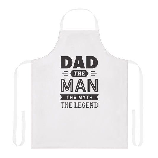 Apron, 5-Color Straps (AOP) - Dad the Legend, Grill Master