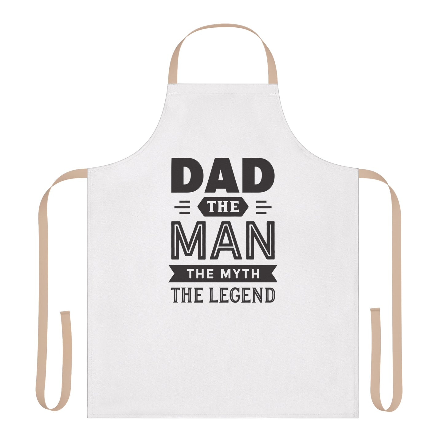 Apron, 5-Color Straps (AOP) - Dad the Legend, Grill Master
