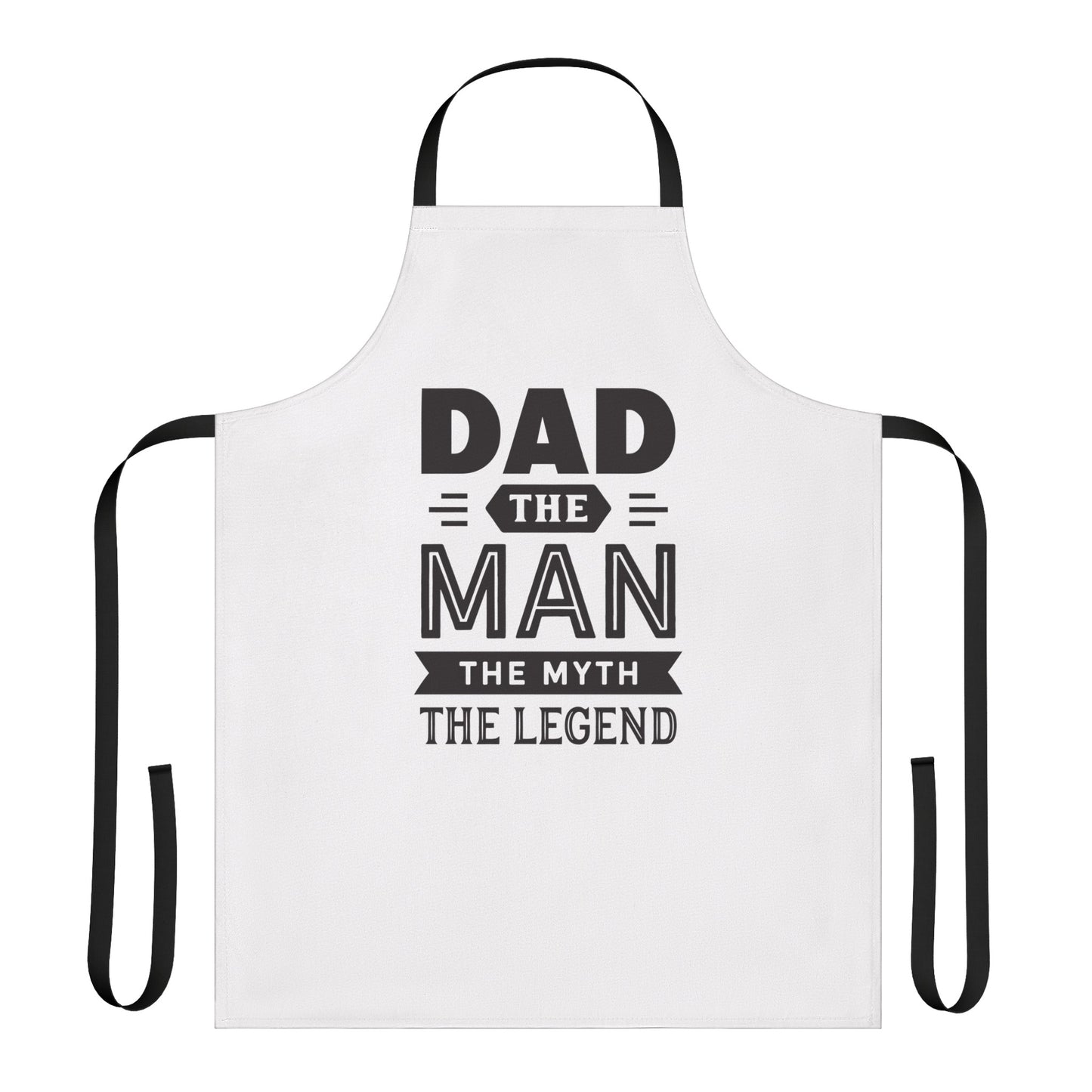 Apron, 5-Color Straps (AOP) - Dad the Legend, Grill Master