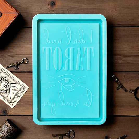 Tarot Quote Silicone Tray Mold – “I Don’t Need a Tarot to Read You” Resin Mold (7.5 x 5 in)