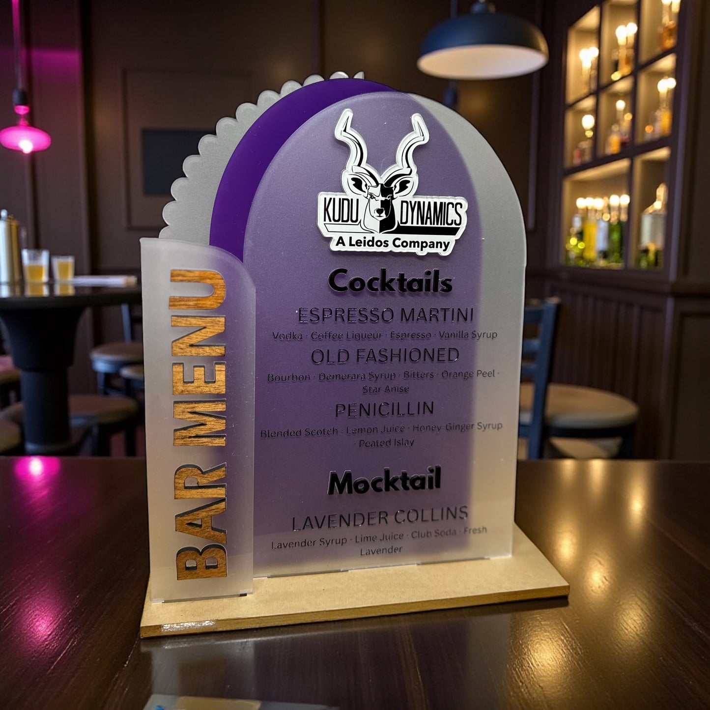 Custom Acrylic Event Table Top, Brewery & Food Hall Sign