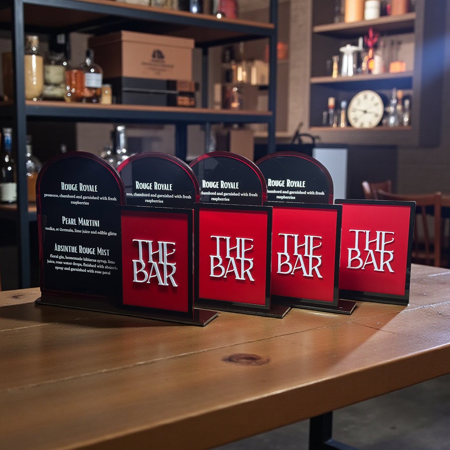 Custom Acrylic Event Table Top, Brewery & Food Hall Sign