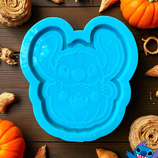 Pumpkin Creature Silicone Tray Mold – Cute Halloween Resin Mold (8 x 6 in)
