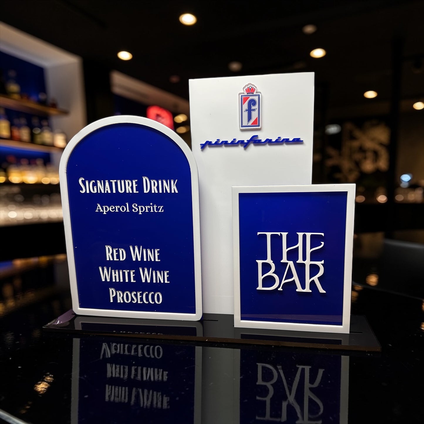 Custom Acrylic Event Table Top, Brewery & Food Hall Sign
