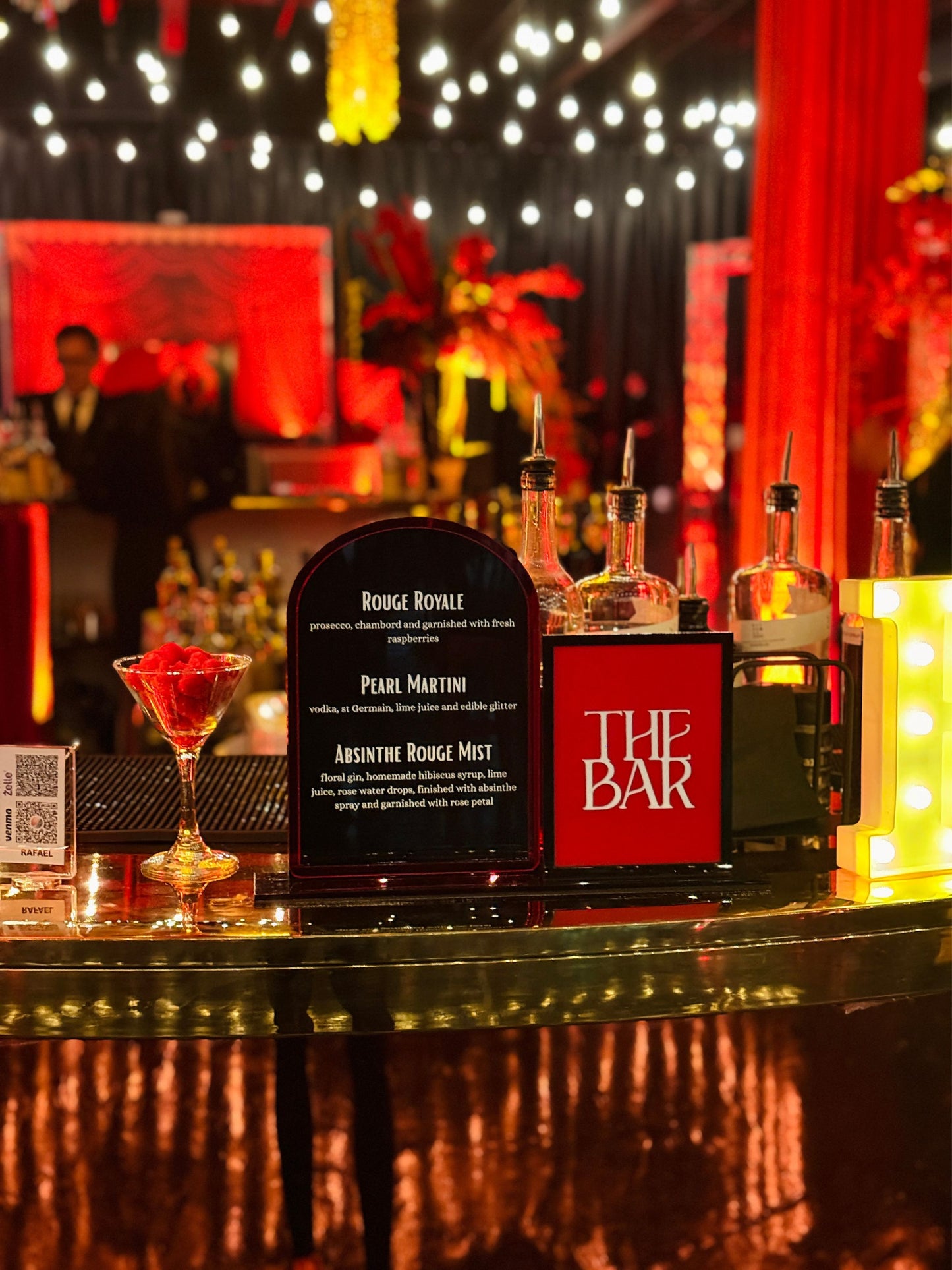 Custom Acrylic Event Table Top, Brewery & Food Hall Sign