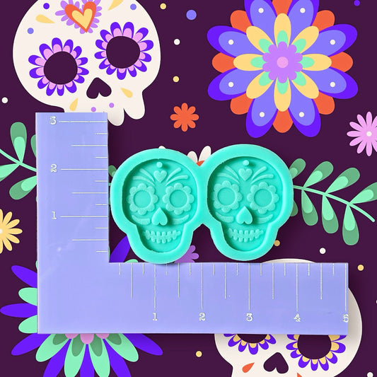 Sugar Skull Calveras silicone mold earring for epoxy resin