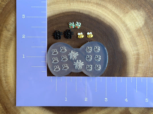 Critter silicone mold for epoxy resin /UV resin- Diy earrings , diy charms, cabochons, cabs, embellishments