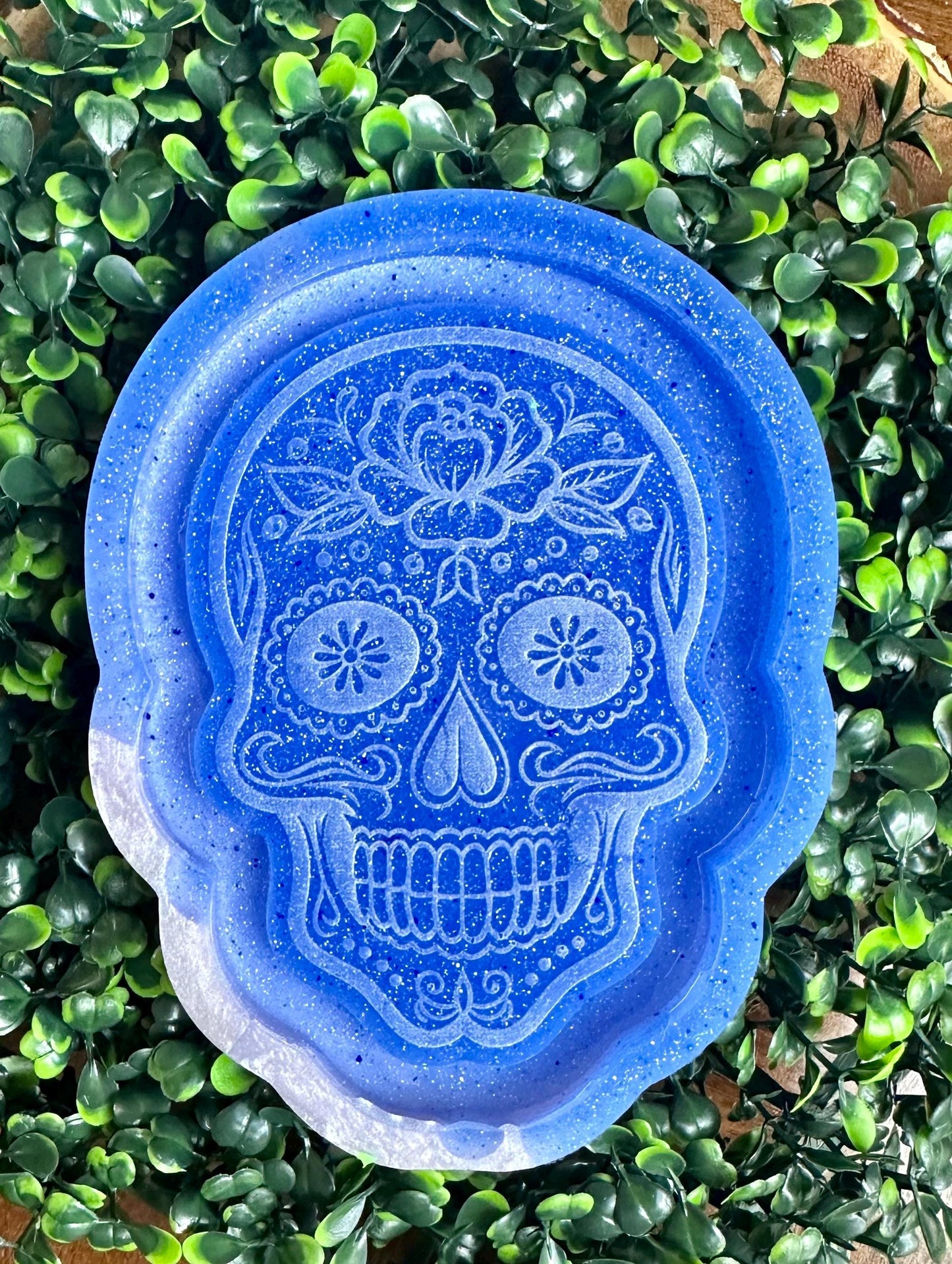 Day of the Dead Skull Trinket Tray, silicone molds for epoxy resin - DIY trinket Tray- Giant shaker mold