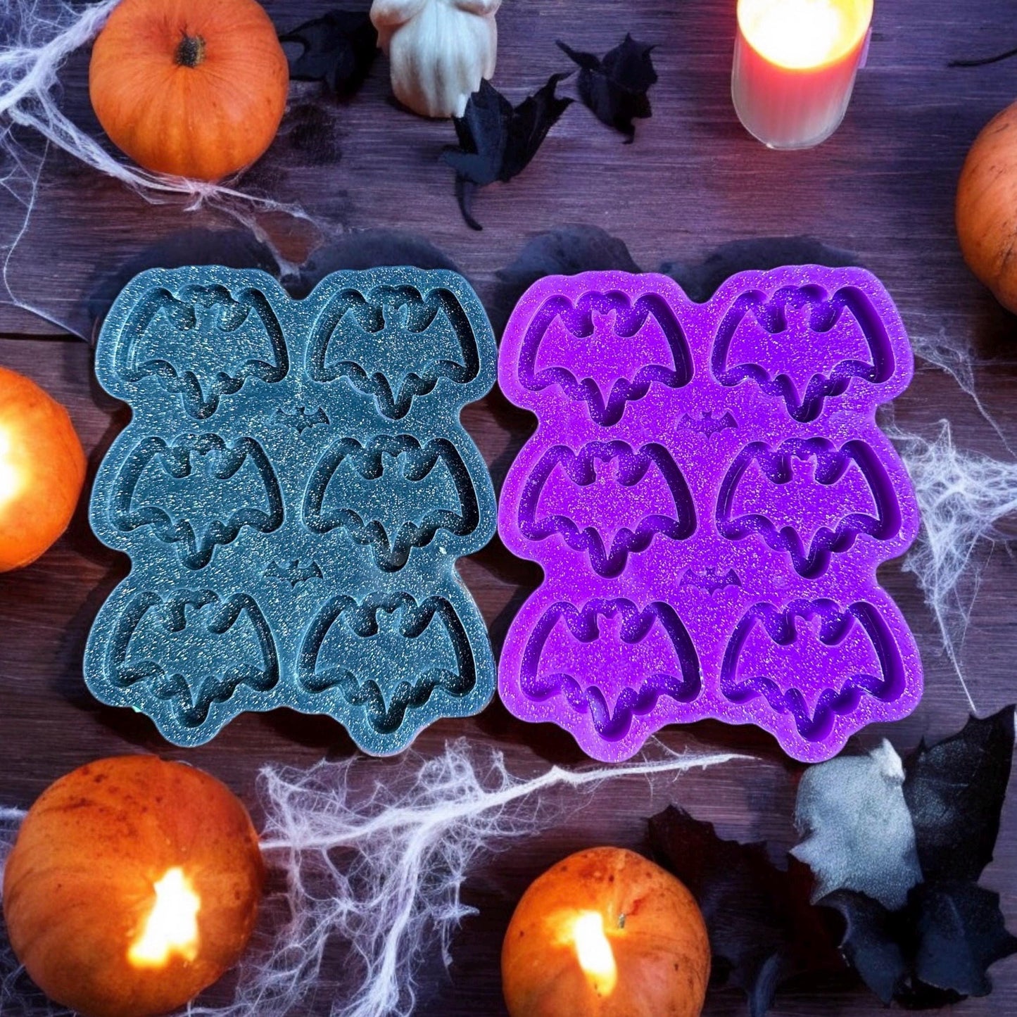 Halloween Silicone Bat Shaker Palette for Epoxy Resin - DIY Decorations & Keychains