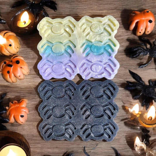 Halloween Silicone Spider Shaker Palette Mold for Resin Keychains & Badge Reels