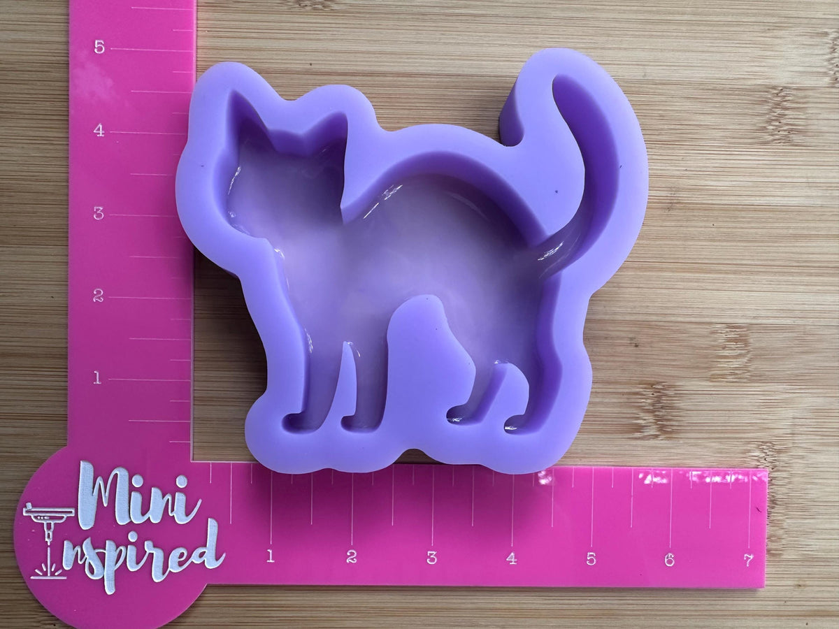 Halloween black cat mold silicone mold for epoxy resin, DIY Halloween Decor, resin molds, deep silicone molds