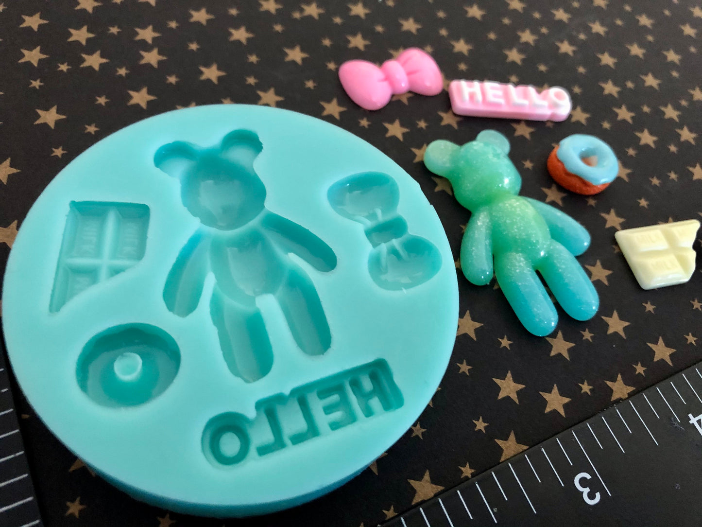Kawaii Cabochons silicone mold- DIY keyboard caps charms, resin charms, decoden