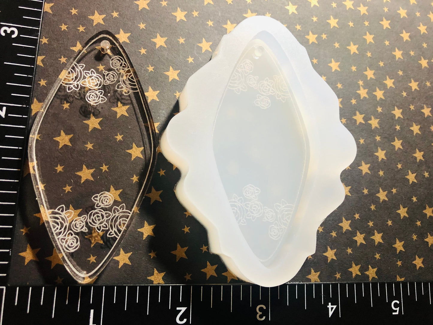 Retro Fancy hotel keychain silicone mold - DIY keychain- resin Keychain mold