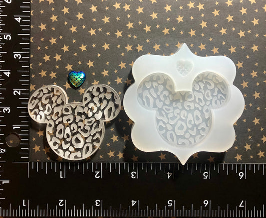 Leopard Print Mold - DIY keychain, no hole in mold