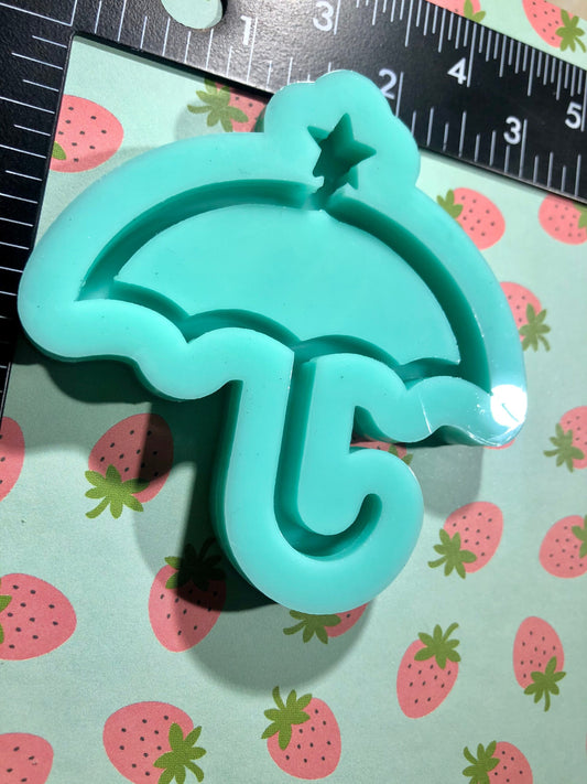 Umbrella backed shaker silicone mold for resin, DIY keychain