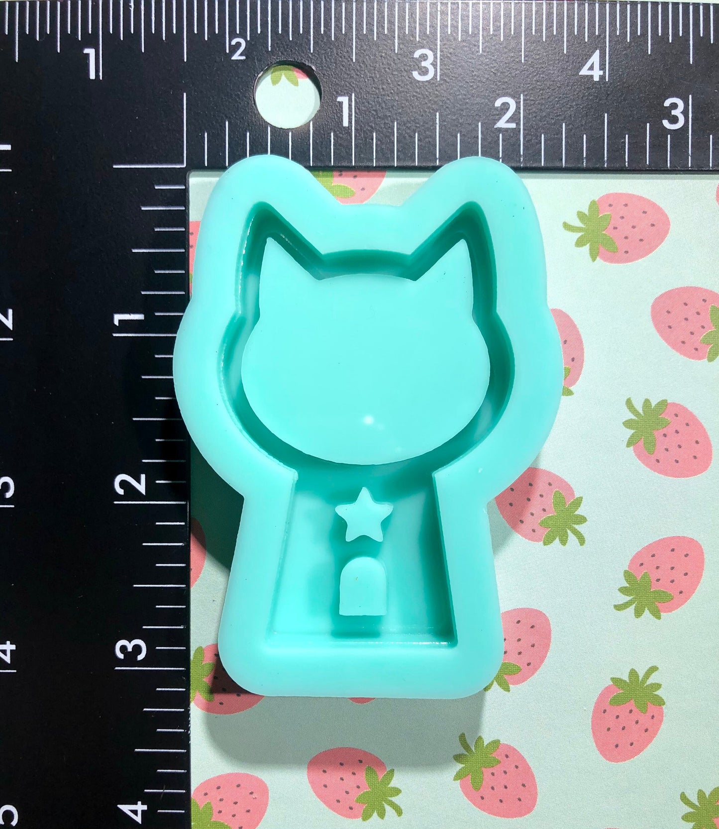 Kawaii Kitty backed silicone shaker mold , DIY keychain