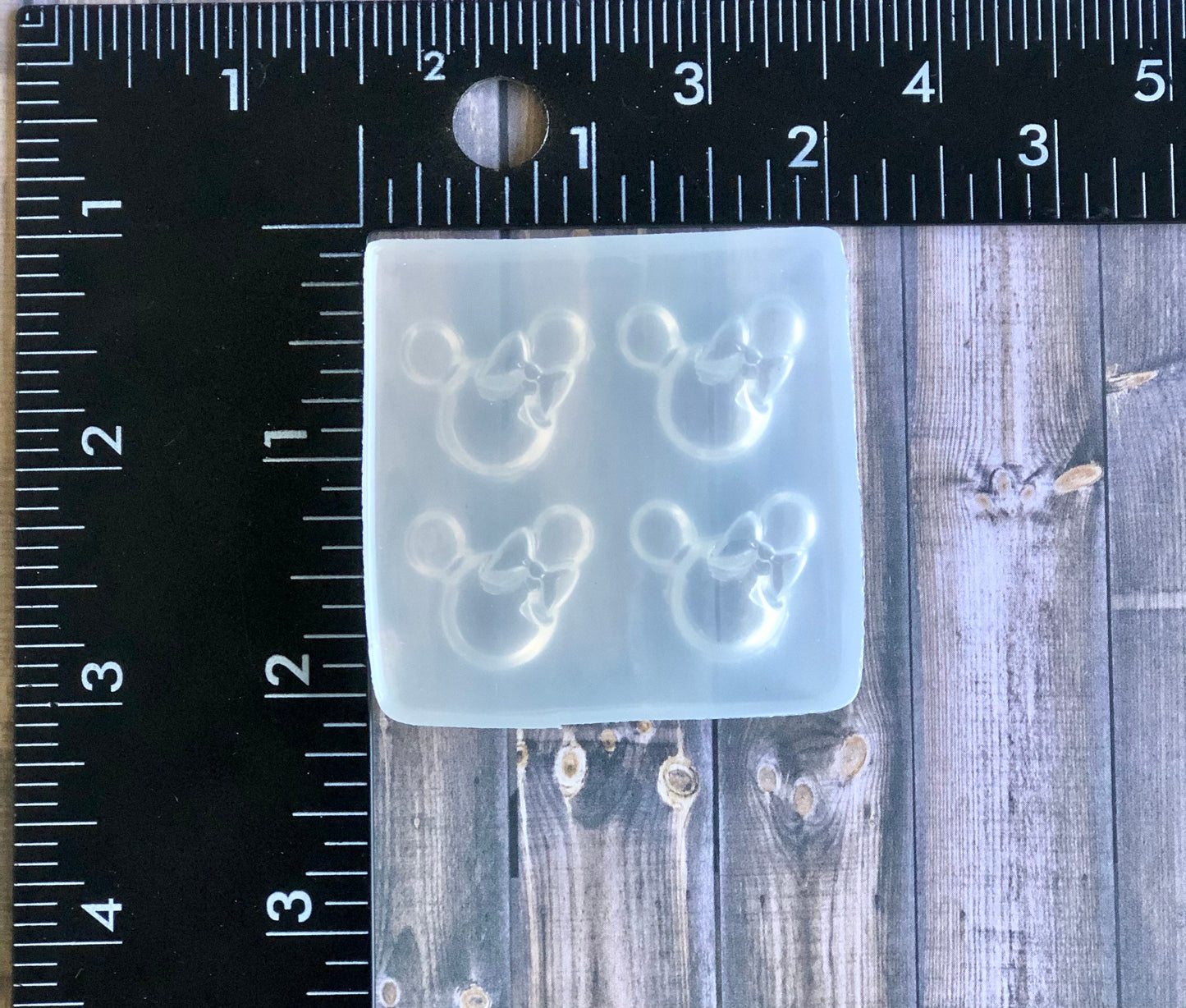 Earrings mold with Bow Cabochon Palette- translucent silicone/UV cure