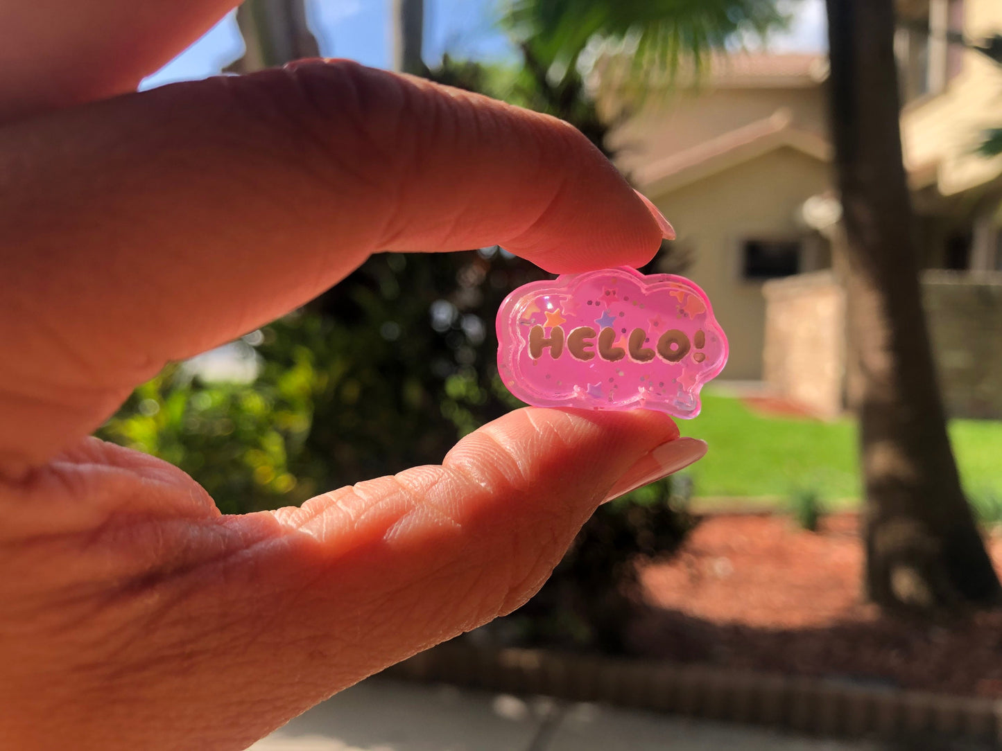 Hello! cabochon translucent silicone mold(mold only) - DIY cabochons, cabs, scrapbook embellishments, DIY keycaps