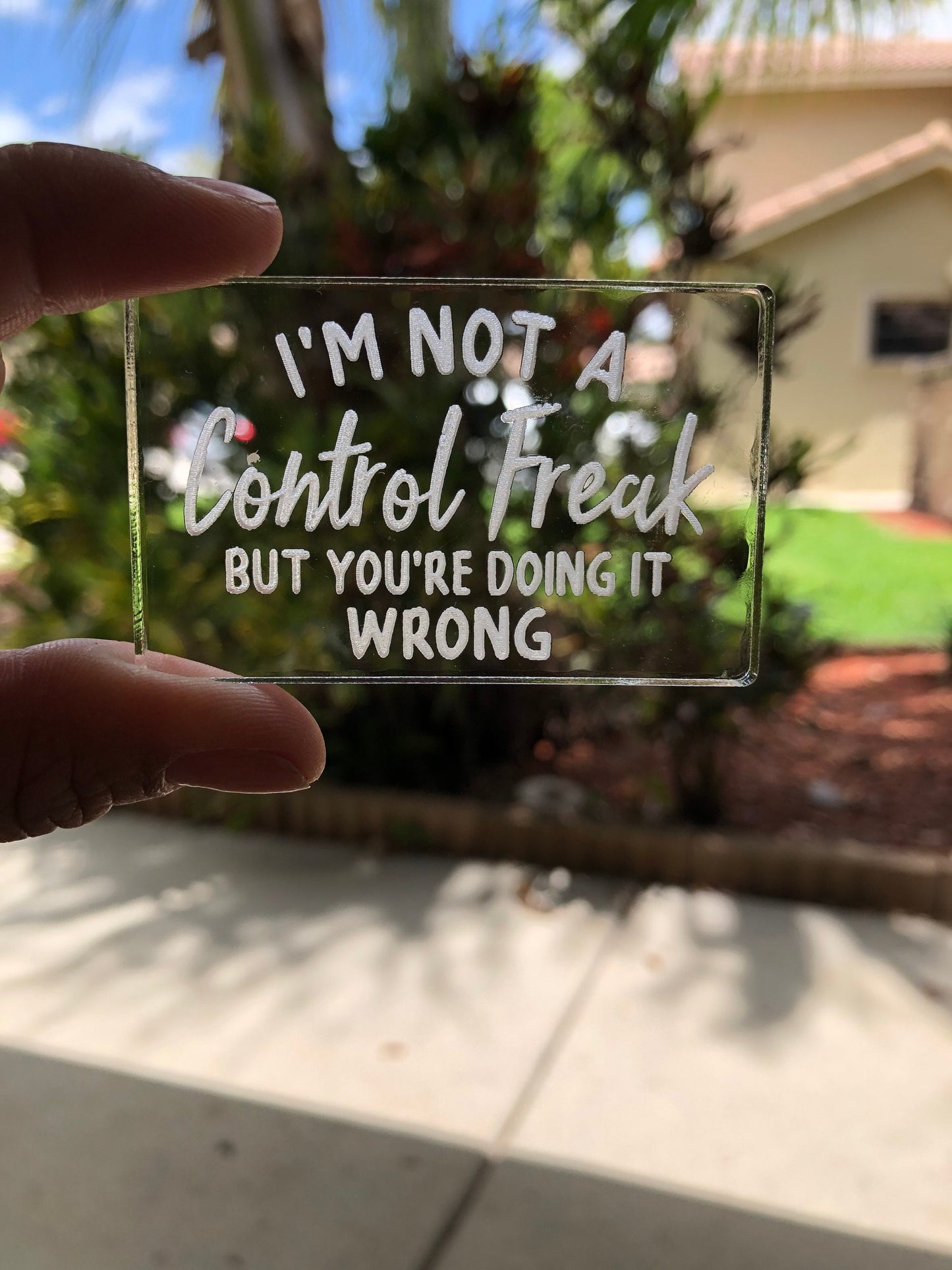 DIY Keychain- Sarcasm Funny Keychain silicone mold - control freak