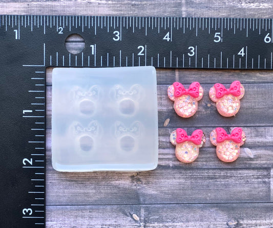 Cabochon- girl mouse - DIY stud earrings - DIY keycaps